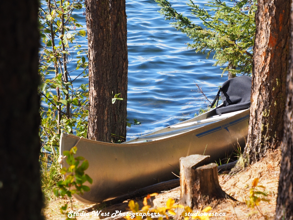 Its great to be able to leave the canoe on the shore in your campsite