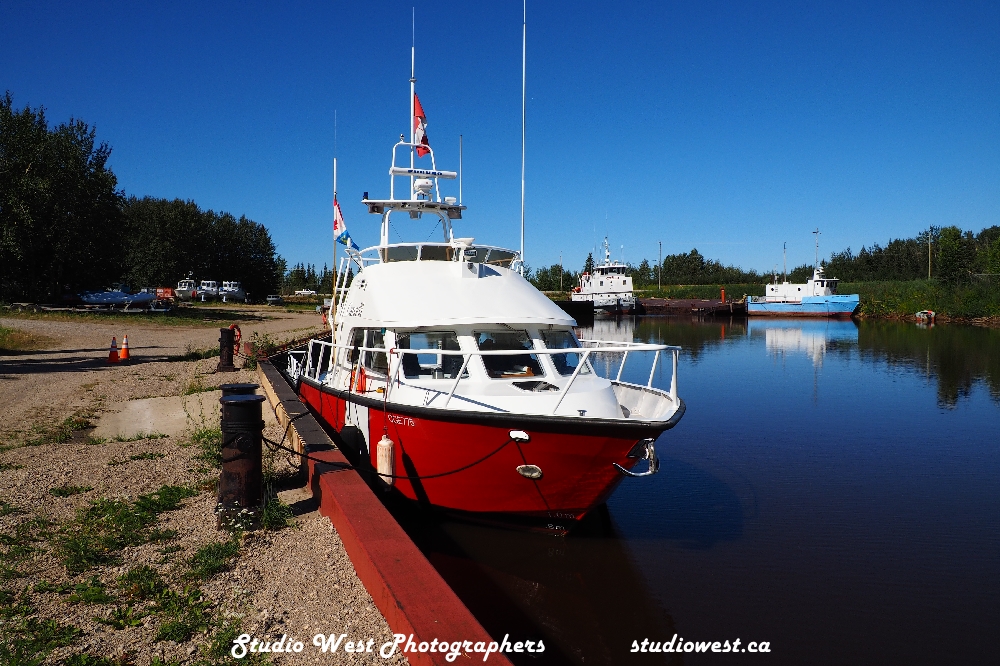 A smaller quick response vessel of the Canadian Coast Guard.