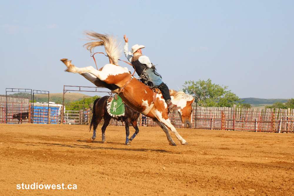 Bareback bronc riding just one of the events.