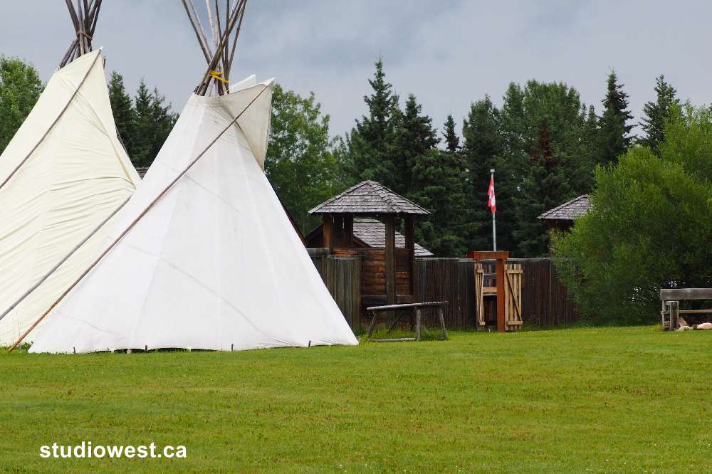 Another overnight option is a tipi right near the replica Fort.